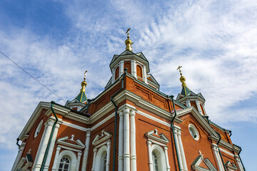 Exterior of the orthodox church of the Uspensky Brusensky women's monastery. Founded in 1552. Kolomna, Russia