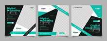 Digital Business Marketing Banner For Social Media Post Template	
