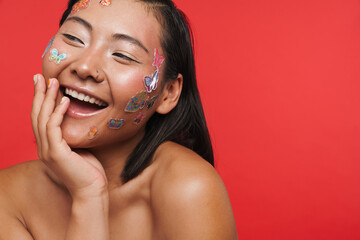 Wall Mural - Beauty portrait of a young brunette asian woman