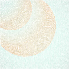 Hand painted pencil autumn background, abstract texture, old paper. Circles, balls, ovals, liquid forms, place for text.