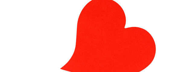 Wall Mural - red heart shape isolated on white background