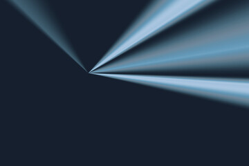 Poster - Illustration of white straight rays isolated on blue background