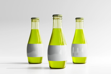 Poster - Glass Beverage Bottle with Empty Label