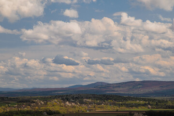 Wall Mural - clouds over the hills