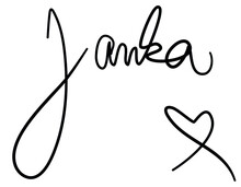 Vector Simple Hand Drawn Text: Janka (name)