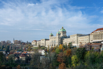 Wall Mural - Federal Palace of Switzerland (Bundeshaus) - Switzerland Government Building house of the Federal Assembly and Federal Council - Bern, Switzerland