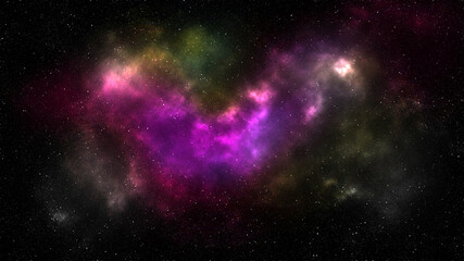 Wall Mural - sci-fi concept image illustration. cosmos space and colorful nebula in millions stars and galaxies u