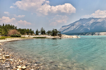 Wall Mural - Landscapes along the shores of Abraham Lake and the South Saskatchewan River in the Canadian Rocky Mountains