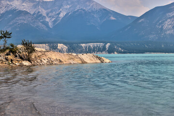 Wall Mural - Landscapes along the shores of Abraham Lake and the South Saskatchewan River in the Canadian Rocky Mountains