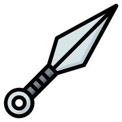 Sticker - Kunai Color line icon