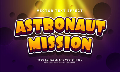 astronaut mission editable text effect suitable for space adventure theme