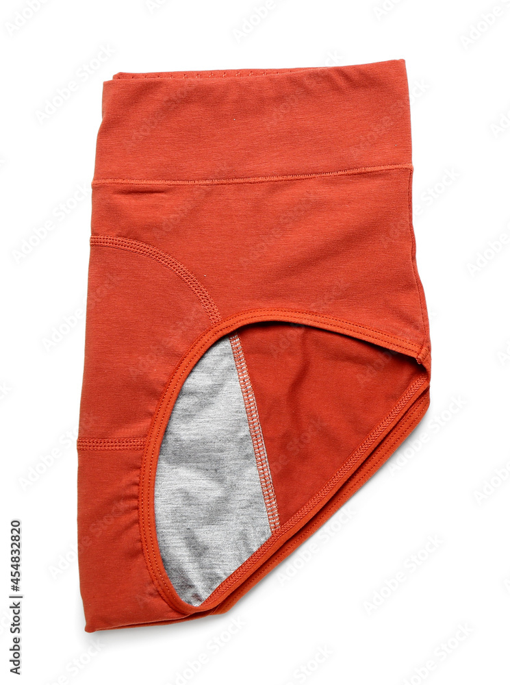 Period panties on white background
