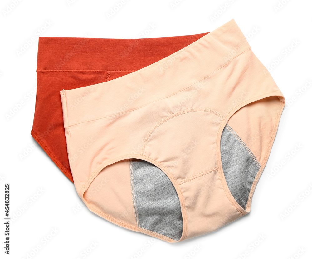 Period panties on white background