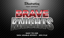 Editable Brave Knights Vector Text Effect With Modern Style Design 