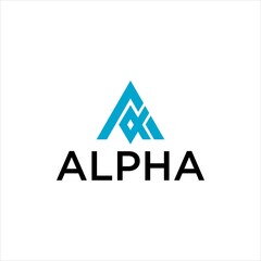 Wall Mural - alpha logo design and a letter vector