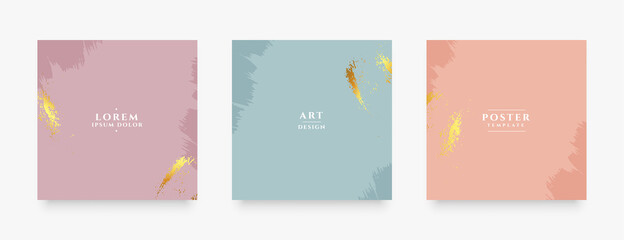 pastel color premium golden grunge banner design