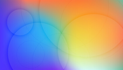Poster - colorful background with circular lines