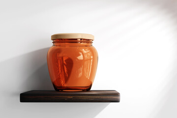 Canvas Print - Amber Glass Jar