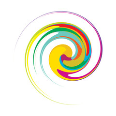Aufkleber - Curl, spiral, swirl, volute. Helix circular twirl
