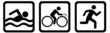 swim bike run   triathlon logo