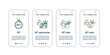 © Antstudio - NFT onboarding mobile app screens. Non fungible token.Unique digital assets steps menu. Set of UI, UX, web template with RGB color linear icons