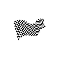 Canvas Print - Race checkered flag icon design illustration template