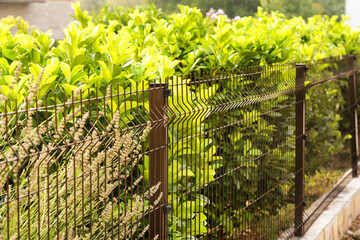 Wall Mural - grating wire industrial fence panels, pvc metal fence panel 