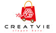 e-Commerce geometric monogram ABA letter  logo  design vector, business logo, icon shape logo, stylish logo template