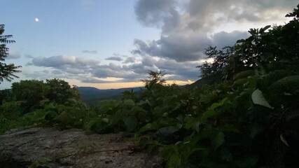 Wall Mural - Coucher de soleil sur la montagne, Cévennes