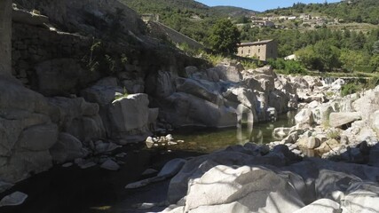 Canvas Print - Canyon sur la rivière Hérault dans les Cévennes