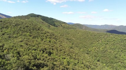 Sticker - Paysage de montagne, vue aérienne dans les Cévennes