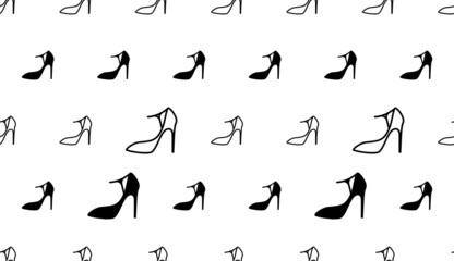 Poster - Woman Shoes Seamless Pattern M_2109001