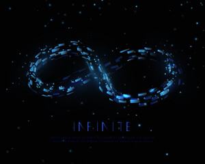 Aufkleber - Infinity sign symbol. Futuristic and technology concept. Vector illustration