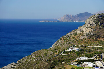 Wall Mural - viewpoint over coastline near faliraki