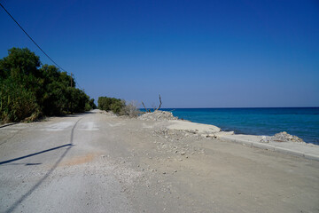 Wall Mural - untouched beach at rhodes westcoast