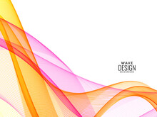Decorative Design Modern Pattern With Stylish Smooth Yellow Wave Background