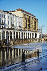 Wall Mural - Alsterarkaden im Hamburg im Winter