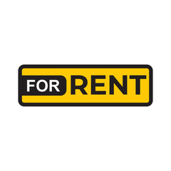 Poster - For Rent plank sign logo design