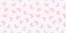 Vector Butterfly Seamless Repeat Pattern Wallpaper, Background With Butterflies