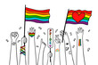 Pride parade concept. LGBTQ community.