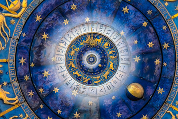 Leinwandbilder - Droste effect background. Abstract design for concepts related to astrology and fantasy.