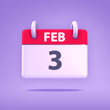 3D Calendar - February 3rd