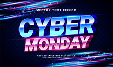 Cyber monday editable text effect suitable for cyber monday themed events.