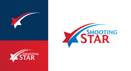 Wall Mural - Shooting Star logo design template from the sky