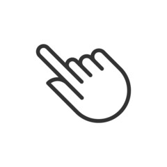 Canvas Print - Thin line icon of finger.