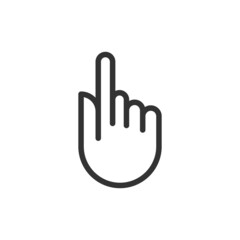 Sticker - Simple hand line icon.