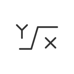 Sticker - Math minimal line icon.