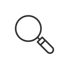 Poster - Magnifier thin line icon.