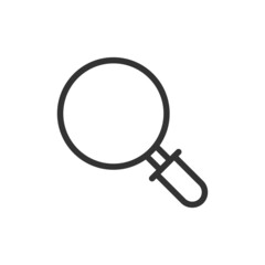 Poster - Simple magnifier line icon.