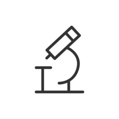 Canvas Print - Vector microscope line icon.